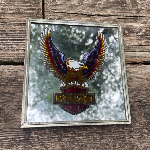 Harley-Davidson 右ミラー スクエア　イーグルデザイン Vintage Harley-Davidson Square Eagle Mirror